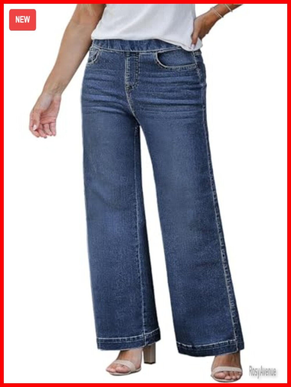 Women's Plus Size High Waist Straight Leg Jeans
